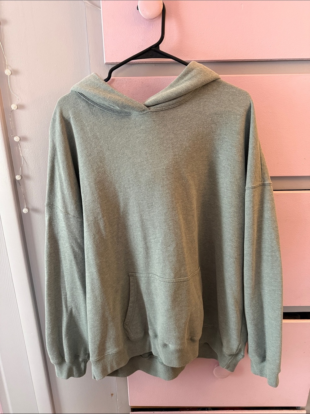 Oversized Hollister Sage Green Hoodie
